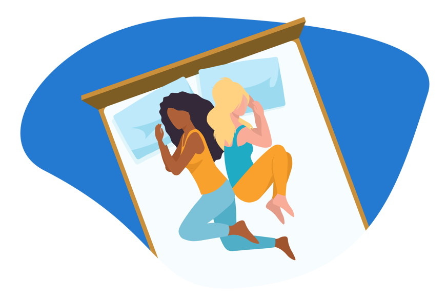 position sommeil couple dos a dos contact